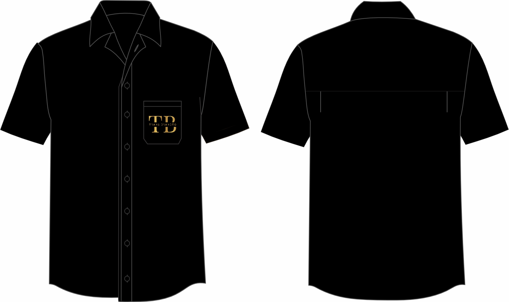 CAMISA SOCIAL MANGA CURTA BORDADA BOLSO